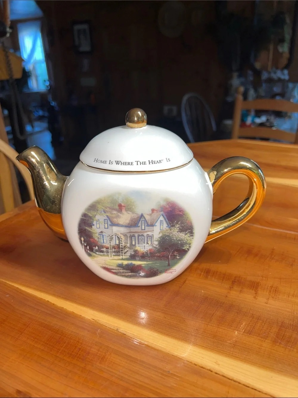 Thomas Kinkade white ceramic